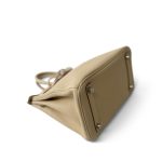 Birkin 25 Parchemin / Light Beige Togo Palladium Plated M Square Stamp - Image 6