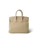 Birkin 25 Parchemin / Light Beige Togo Palladium Plated M Square Stamp - Image 2