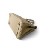Birkin 25 Parchemin / Light Beige Togo Palladium Plated M Square Stamp - Image 3