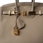 Birkin 25 Trench Togo Gold Plated A Stamp - Image 12