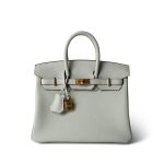 Birkin 25 Gris Neve Togo Leather Gold Hardware B Stamp - Image 5