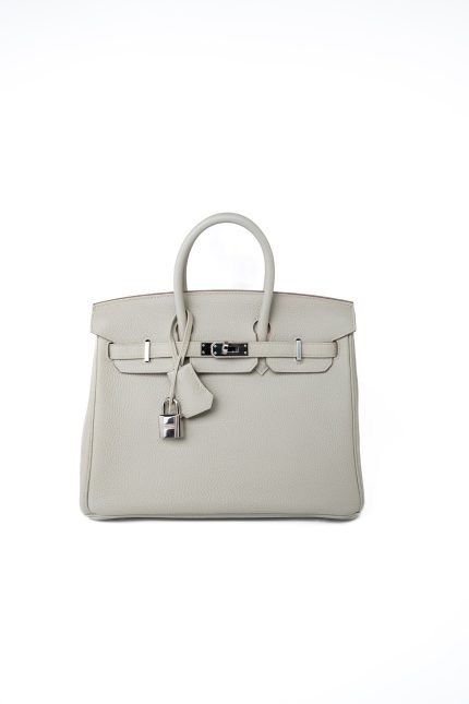 Birkin 25 Gris Perle Togo Leather Palladium Hardware Z Stamp