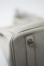 Birkin 25 Gris Perle Togo Leather Palladium Hardware Z Stamp - Image 3