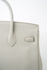 Birkin 25 Gris Perle Togo Leather Palladium Hardware Z Stamp - Image 6