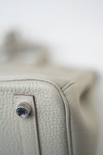 Birkin 25 Gris Perle Togo Leather Palladium Hardware Z Stamp - Image 8