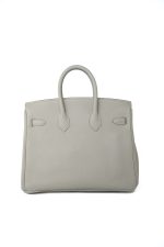 Birkin 25 Gris Perle Togo Leather Palladium Hardware Z Stamp - Image 10