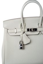 Birkin 25 Gris Perle Togo Leather Palladium Hardware Z Stamp - Image 2
