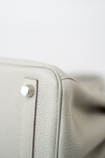 Birkin 25 Gris Perle Togo Leather Palladium Hardware Z Stamp - Image 11