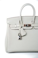 Birkin 25 Gris Perle Togo Leather Palladium Hardware Z Stamp - Image 13