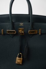 Birkin 25 Vert Cyprès Veau Togo Leather Gold Plated C Stamp - Image 4