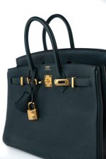 Birkin 25 Vert Cyprès Veau Togo Leather Gold Plated C Stamp - Image 6