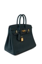 Birkin 25 Vert Cyprès Veau Togo Leather Gold Plated C Stamp - Image 9