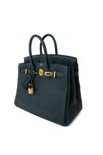 Birkin 25 Vert Cyprès Veau Togo Leather Gold Plated C Stamp - Image 11