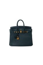 Birkin 25 Vert Cyprès Veau Togo Leather Gold Plated C Stamp - Image 16