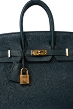 Birkin 25 Vert Cyprès Veau Togo Leather Gold Plated C Stamp - Image 2