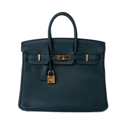 Birkin 25 Vert Cyprès Veau Togo Leather Gold Plated C Stamp