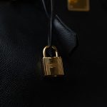 Birkin 30 Black Veau Epsom Leather Gold Plated N Stamp - Image 9