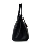 Birkin 30 Black Veau Epsom Leather Gold Plated N Stamp - Image 8