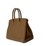 Birkin 30 Bronze Doré / Bleu Brume Veau Togo Leather Palladium Plated Z Stamp - Image 11