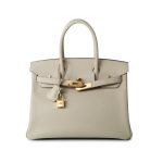 Birkin 30 Craie Veau Epsom Leather Gold Plated C Stamp