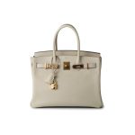 Birkin 30 Craie Veau Epsom Leather Gold Plated C Stamp - Image 4