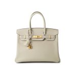Birkin 30 Craie Veau Epsom Leather Gold Plated C Stamp - Image 6