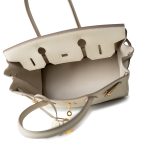 Birkin 30 Craie Veau Epsom Leather Gold Plated C Stamp - Image 11