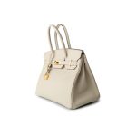 Birkin 30 Craie Veau Epsom Leather Gold Plated C Stamp - Image 12