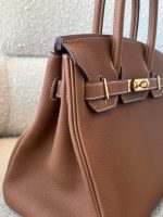 Birkin 30 Gold Veau Togo leather Gold plated 2022 U stamp - Image 2