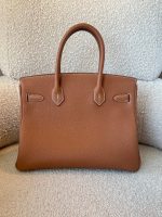 Birkin 30 Gold Veau Togo leather Gold plated 2022 U stamp - Image 5