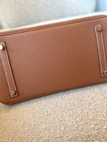 Birkin 30 Gold Veau Togo leather Gold plated 2022 U stamp - Image 9