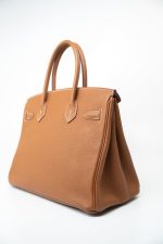 Birkin 30 Gold Veau Togo Leather Palladium Plated Hardware R - Image 14