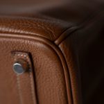 Birkin 30 Gold Veau Togo Palladium Plated Y Stamp - Image 15