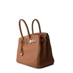 Birkin 30 Gold Veau Togo Palladium Plated Y Stamp - Image 2