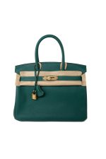 Birkin 30 Malachite Veau Togo Leather Gold Plated Hardware 2020 Y