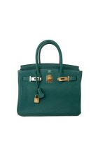 Birkin 30 Malachite Veau Togo Leather Gold Plated Hardware 2020 Y - Image 5