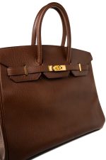 Birkin 35 Brown Ardennes Leather Gold Plated Z Circle Stamp - Image 5
