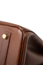Birkin 35 Brown Ardennes Leather Gold Plated Z Circle Stamp - Image 12