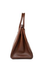 Birkin 35 Brown Ardennes Leather Gold Plated Z Circle Stamp - Image 11