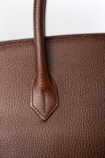 Birkin 35 Brown Ardennes Leather Gold Plated Z Circle Stamp - Image 13