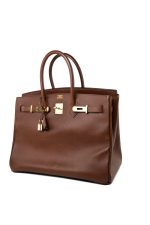 Birkin 35 Brown Ardennes Leather Gold Plated Z Circle Stamp - Image 15