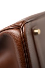 Birkin 35 Brown Ardennes Leather Gold Plated Z Circle Stamp - Image 16