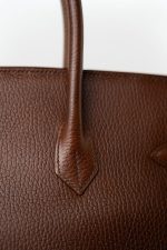 Birkin 35 Brown Ardennes Leather Gold Plated Z Circle Stamp - Image 18