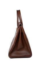 Birkin 35 Brown Ardennes Leather Gold Plated Z Circle Stamp - Image 19