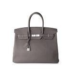 Birkin 35 Etain Veau Togo Leather Palladium Plated 2017 A