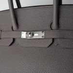 Birkin 35 Etain Veau Togo Leather Palladium Plated 2017 A - Image 10