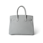 Hermes Birkin 30 Togo Blue Glacier Gold Plated T Stamp - Image 8