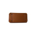 Birkin 30 Gold Courchevel Leather Gold Plated Hardware G Square Stamp - Image 5