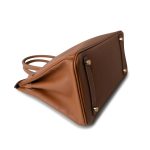 Birkin 30 Gold Courchevel Leather Gold Plated Hardware G Square Stamp - Image 8