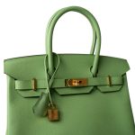 Birkin 30 Vert Criquet Veau Epsom Gold Plated Hardware - Image 4